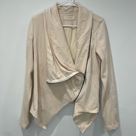 Blank NYC Draped Asymmetrical Zip Jacket in Vegan Leather - Picture 2 of 10
